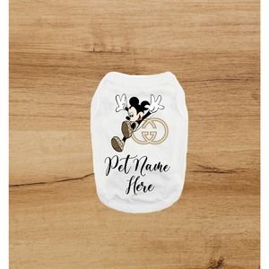 NWT Custom Mickey Mouse Pet Shirt